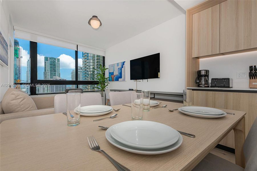 Furnished interior view inside a new home in , Miami (Image 9). Furnished interior view inside a new home in , Miami (Image 9).