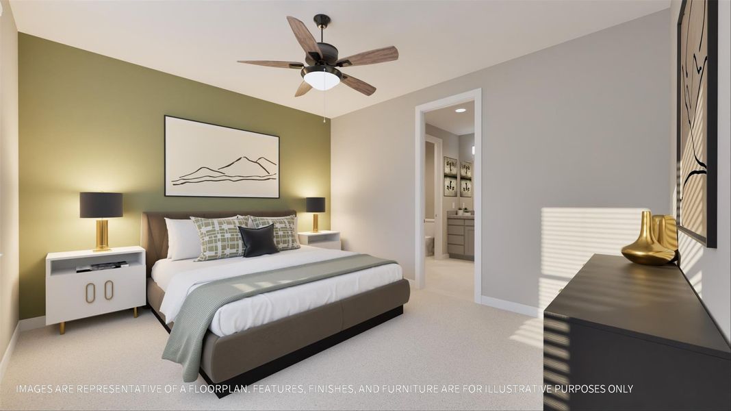 Furnished interior view inside a new home in La Segarra 40', Brookshire (Image 12). Furnished interior view inside a new home in La Segarra 40', Brookshire (Image 12).