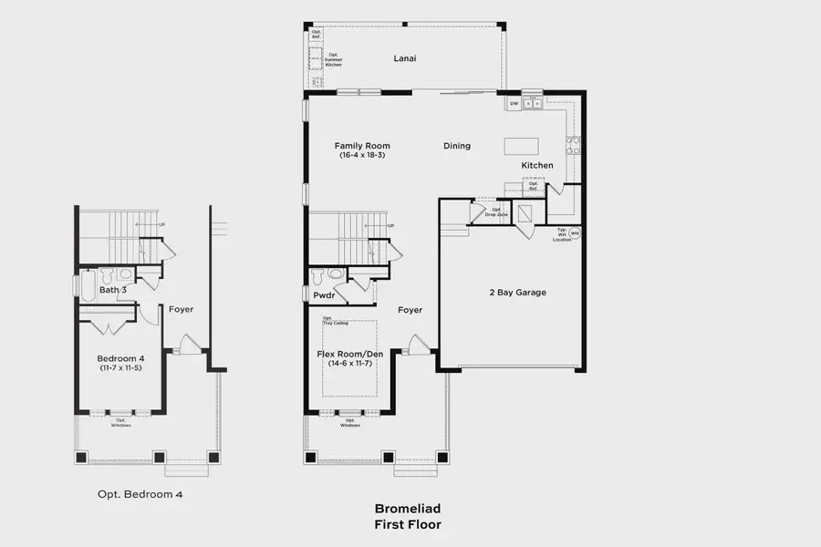 2D floor plan layout of this home in Primrose at Longleaf, New Port Richey, FL (Image 4).