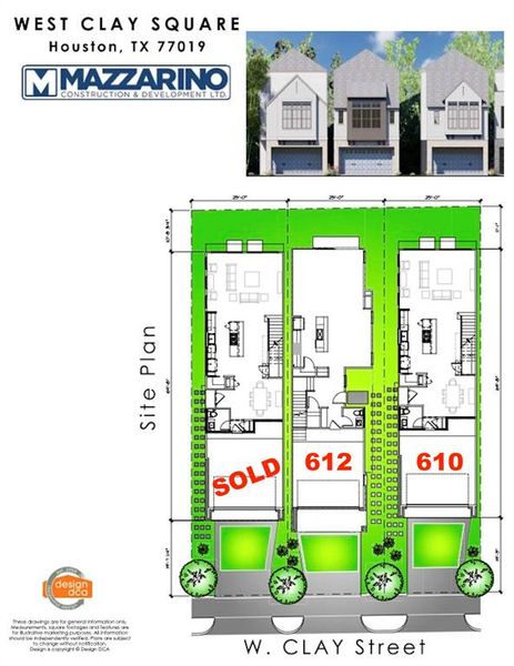 Please be aware that these plans are the property of the architect/builder designer that designed them not DUX Realty, Mazzarino Construction or 610 W CLAY LLC and are protected from reproduction and sharing under copyright law. These drawing are for general information only. Measurements, square footages and features are for illustrative marketing purposes. All information should be independently verified. Plans are subject to change without notification.