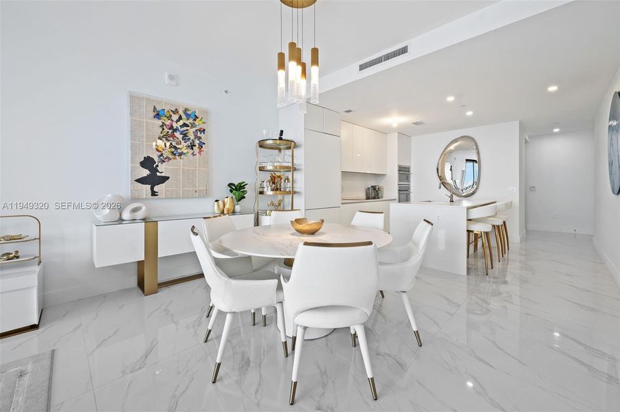 Furnished interior view inside a new home in , Miami (Image 8).