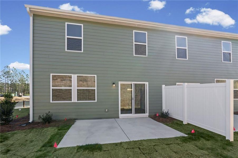 Exterior details and patio area of a home in Villas at Gold Creek, Dawsonville (Image 23).