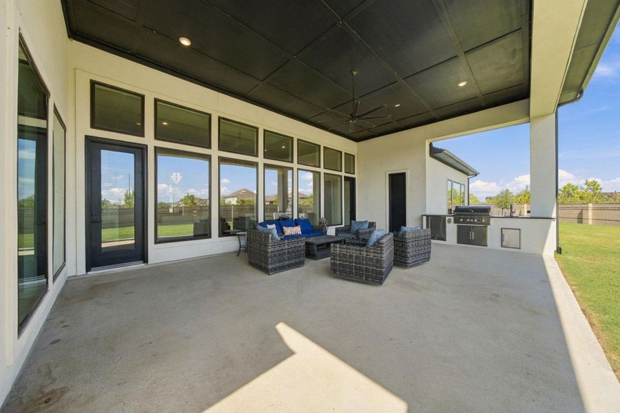 Exterior details and patio area of a home in , Cypress (Image 4).