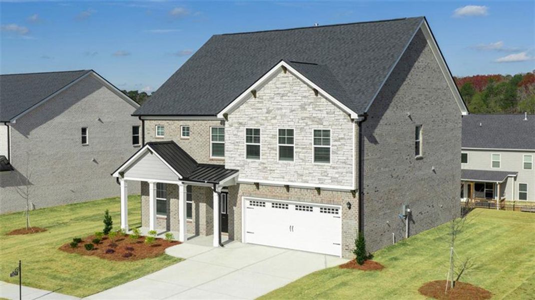 Front exterior of a new home in Westland, Bogart, GA, highlighting curb appeal (Image 2).