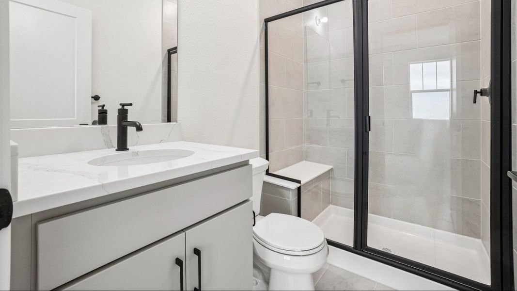 Furnished interior view inside a new home in Dillon Pointe - Journey, Broomfield (Image 24).