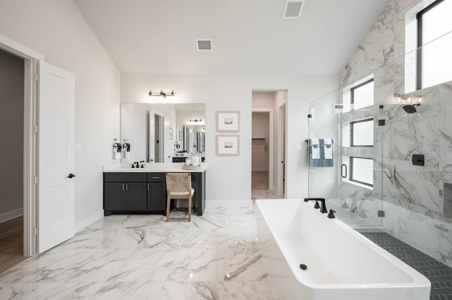 Representative furnished interior of a home built from the Meritage by Tri Pointe Homes in Legacy Grove, Montgomery (Image 95).
