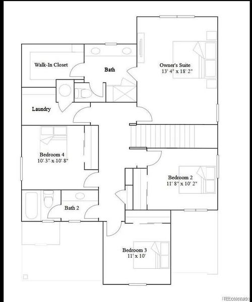 2D floor plan layout of this home in Riano Ridge, Loveland, CO (Image 1). 2D floor plan layout of this home in Riano Ridge, Loveland, CO (Image 1).