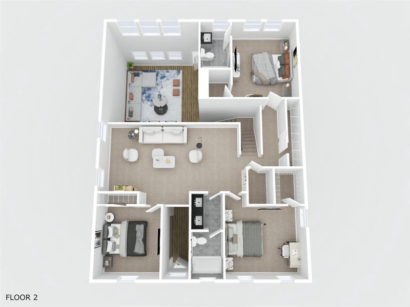 2D floor plan layout of this home in Enclave At Dobbin, Magnolia, TX (Image 3).