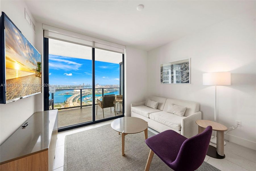 Furnished interior view inside a new home in , Miami (Image 10).