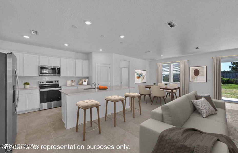 Furnished interior view inside a new home in Hyland Trail, Green Cove Springs (Image 4).