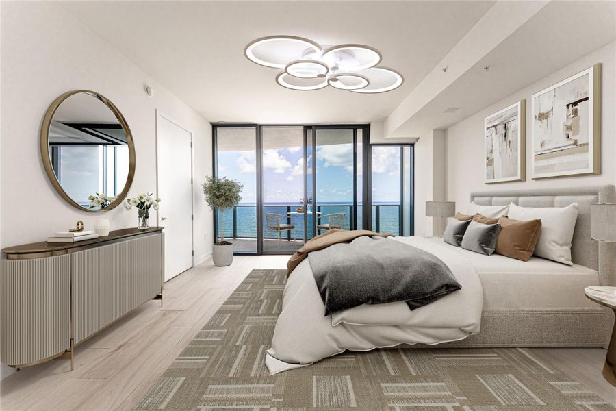 Furnished interior view inside a new home in , Pompano Beach (Image 6).