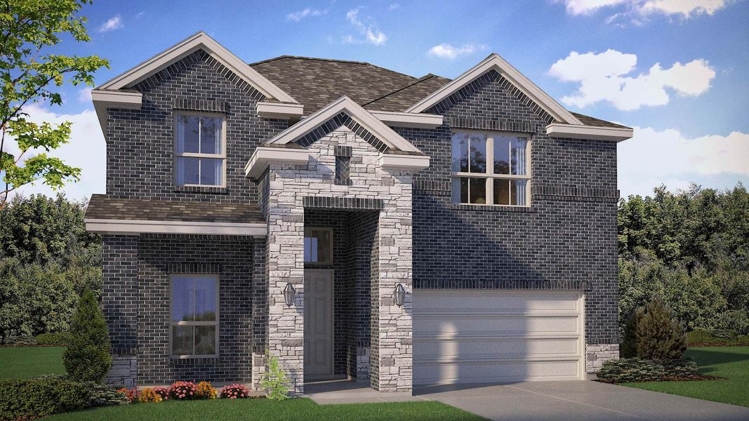 Representative exterior photo of a completed home built from the THE PALM by D.R. Horton in Morningstar, Aledo, TX (Image 4). Representative exterior photo of a completed home built from the THE PALM by D.R. Horton in Morningstar, Aledo, TX (Image 4).