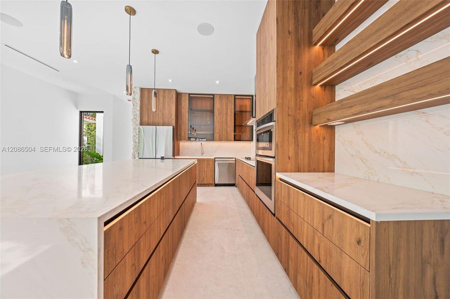 Furnished interior view inside a new home in , Miami (Image 17).