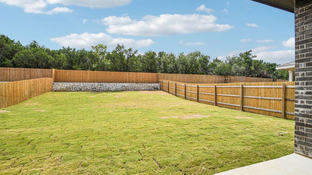 Exterior details and patio area of a home in Rosenbusch Ranch, Leander (Image 18).