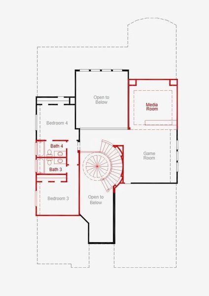 2D floor plan layout of this home in Bridgeland, Cypress, TX (Image 3). 2D floor plan layout of this home in Bridgeland, Cypress, TX (Image 3).