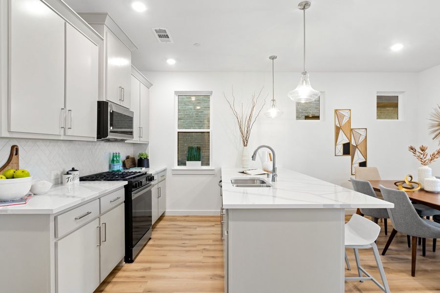Furnished interior view inside a new home in Willow Grove Townhomes, Melissa (Image 12).