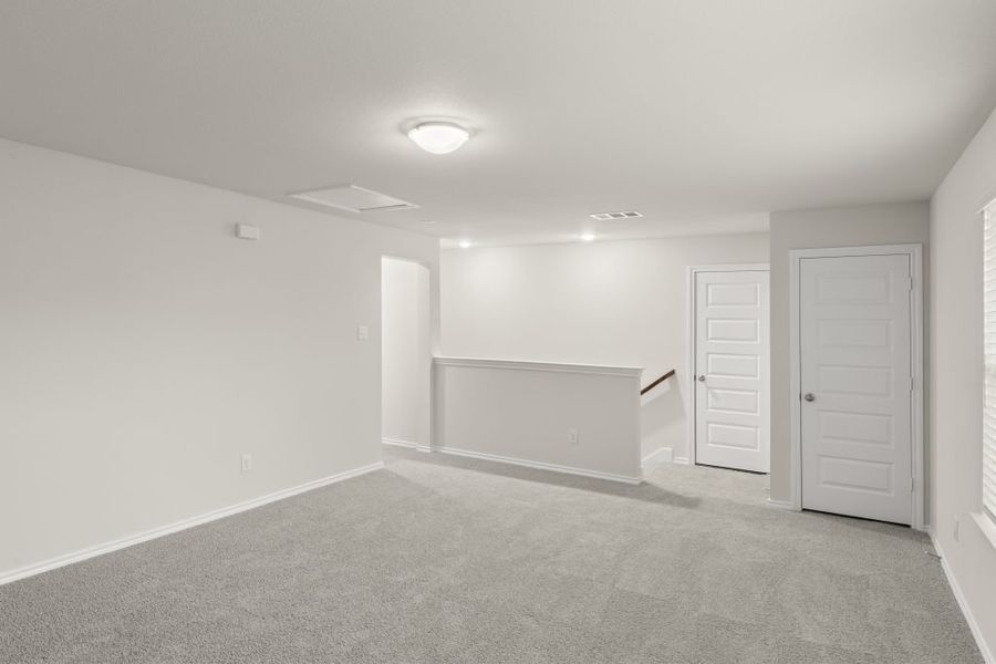 Representative exterior photo of a completed home built from the Willow by Impression Homes in Northspur, Terrell, TX (Image 14). Representative exterior photo of a completed home built from the Willow by Impression Homes in Northspur, Terrell, TX (Image 14).