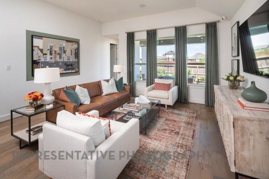 Furnished interior view inside a new home in Gateway Village - The Reserve: 50ft. lots, Denison (Image 13). Furnished interior view inside a new home in Gateway Village - The Reserve: 50ft. lots, Denison (Image 13).