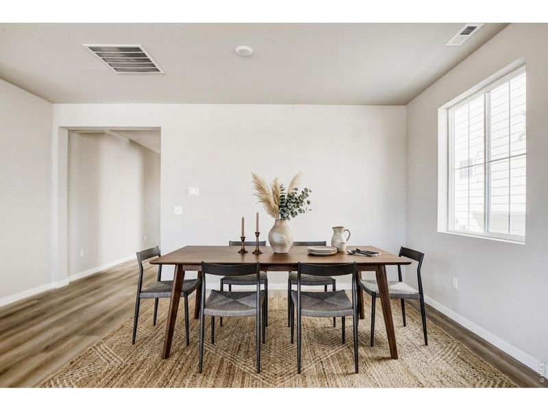 Furnished interior view inside a new home in Farmstead, Berthoud (Image 8). Furnished interior view inside a new home in Farmstead, Berthoud (Image 8).