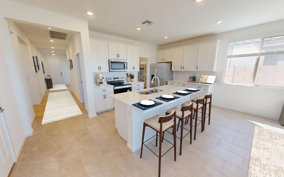 Representative furnished interior of a home built from the Marigold by Brookfield Residential in Blossom Rock, Apache Junction (Image 9). Representative furnished interior of a home built from the Marigold by Brookfield Residential in Blossom Rock, Apache Junction (Image 9).