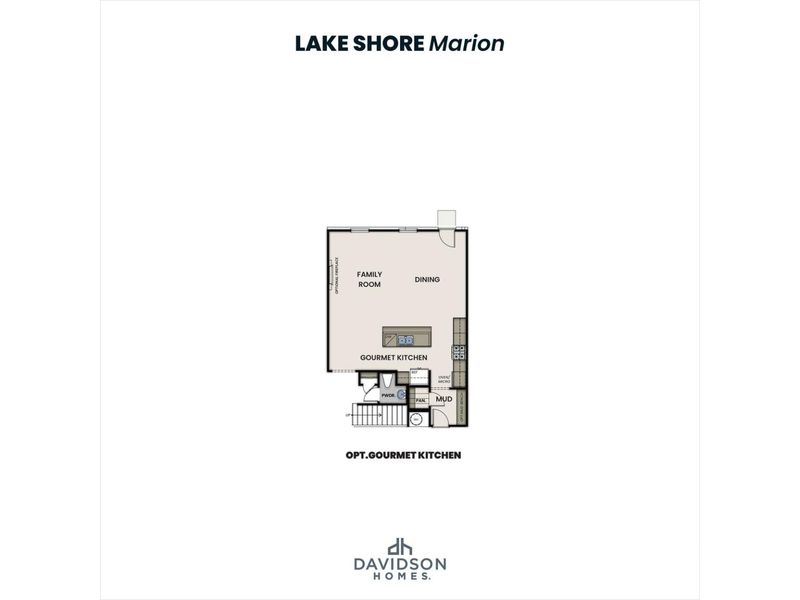 2D floor plan layout for the The Marion A by Davidson Homes LLC in Lake Shore, Winder, GA (Image 4). 2D floor plan layout for the The Marion A by Davidson Homes LLC in Lake Shore, Winder, GA (Image 4).