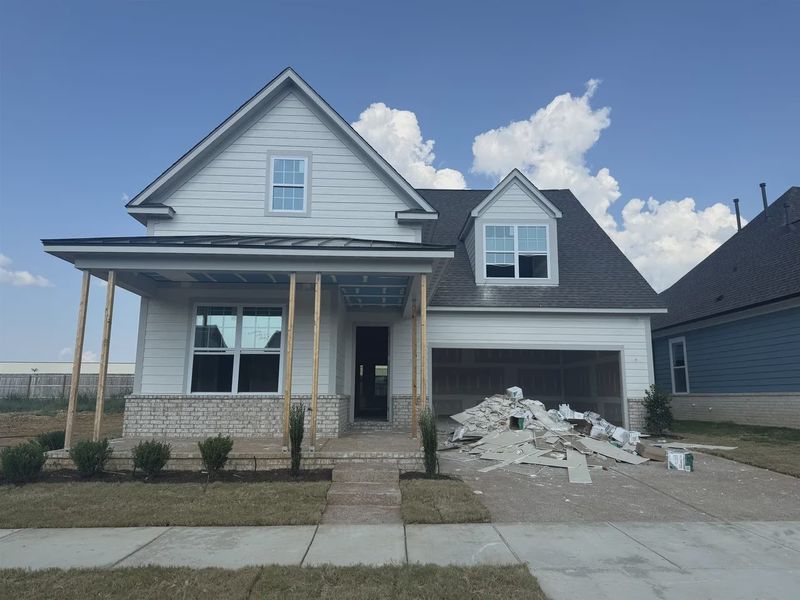 Front exterior of a new home in Myers Park, Arlington, TN, highlighting curb appeal (Image 19).
