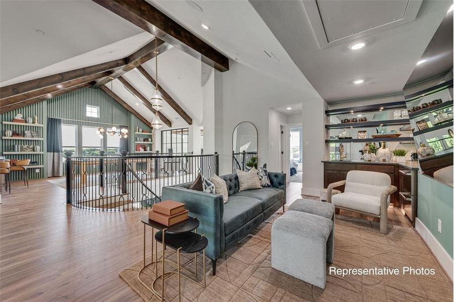 Furnished interior view inside a new home in Creekside at Elevon, Lavon (Image 9).