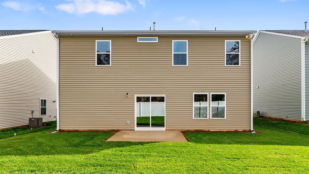 Exterior details and patio area of a home in Hanes Lake, Winston-Salem (Image 4).