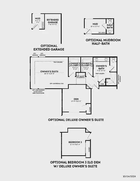 2D floor plan layout for the Promenade by Epcon Communities in Lakeside at Millican Reserve, College Station, TX (Image 37).