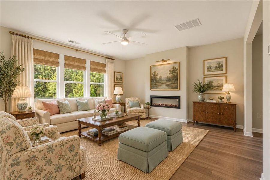 Furnished interior view inside a new home in The Brooke at Rivertown, South Fulton (Image 4).