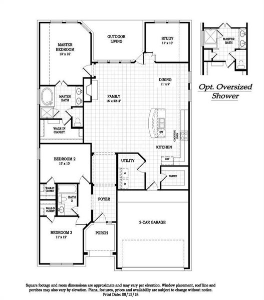 2D floor plan layout of this home in Las Lomas, Forney, TX (Image 3).
