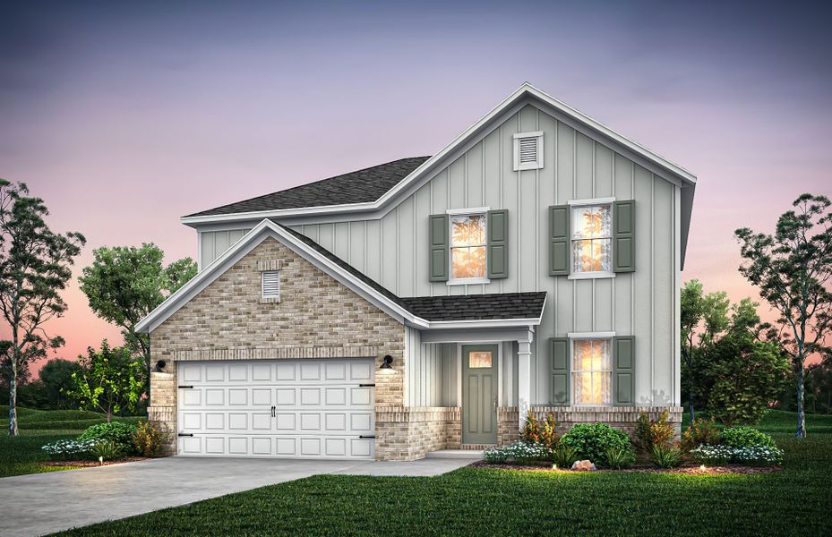 Front exterior of a new home in Sparrow Creek, Boiling Springs, SC, highlighting curb appeal (Image 8).