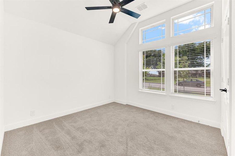 Bedroom 1 with closet and ceiling fan Bedroom 1 with closet and ceiling fan