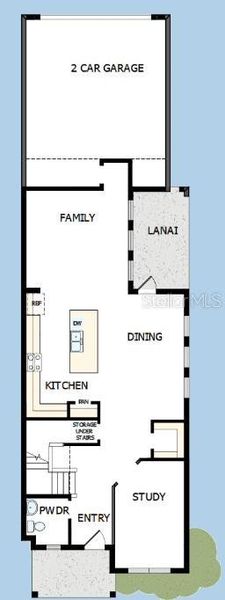 2D floor plan layout of this home in Laureate Park at Lake Nona - Garden Series, Orlando, FL (Image 5).