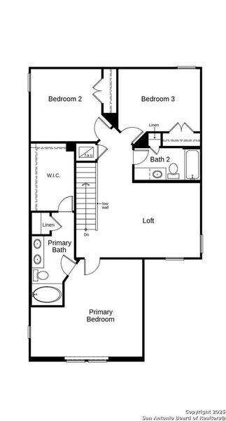 2D floor plan layout of this home in Spanish Trails, San Antonio, TX (Image 2).