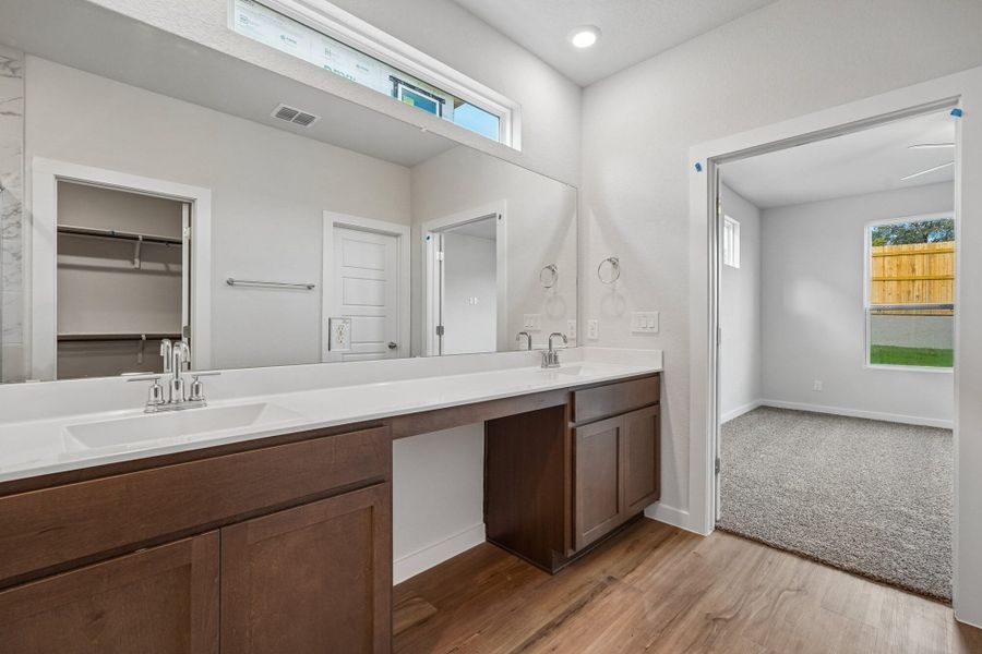 Furnished interior view inside a new home in The Meadows at Hunters Ranch, San Antonio (Image 13).