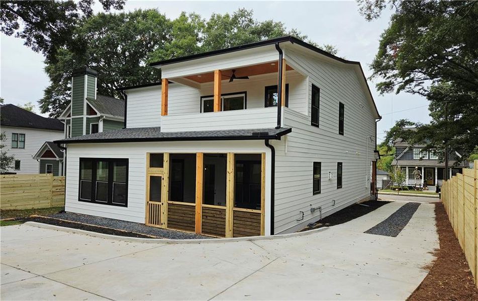 Exterior details and patio area of a home in , Atlanta (Image 28).