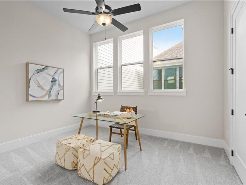 Furnished interior view inside a new home in The Village at Towne Lake, Woodstock (Image 15).