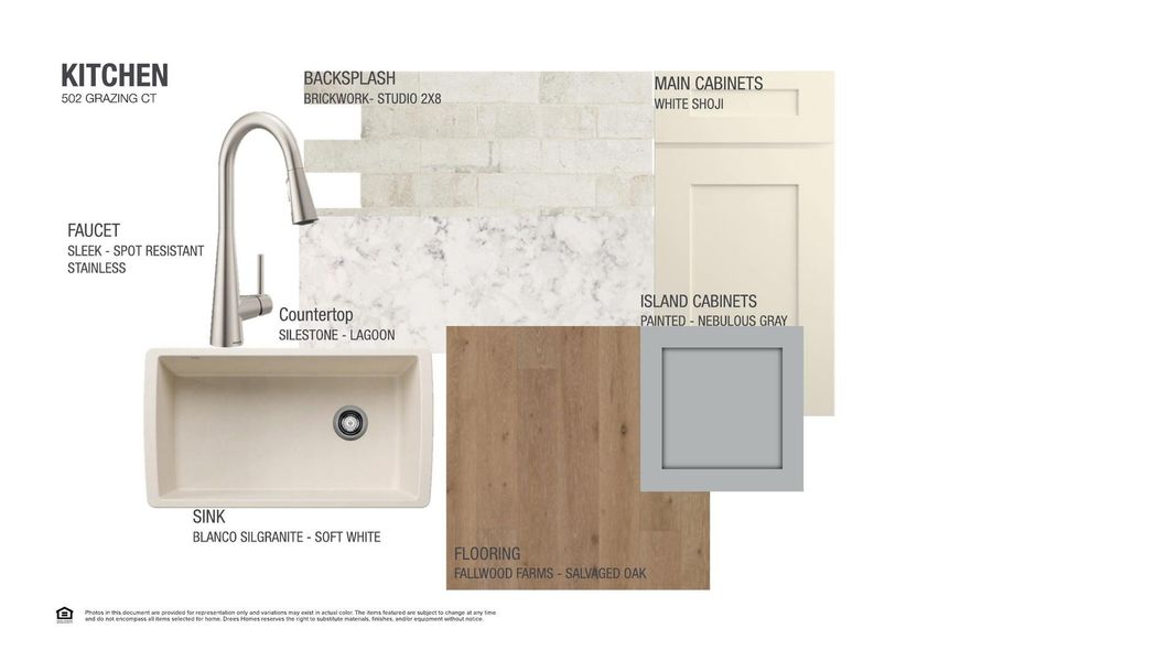 Sample of building materials used in homes in Lariat - 80', Liberty Hill (Image 8).