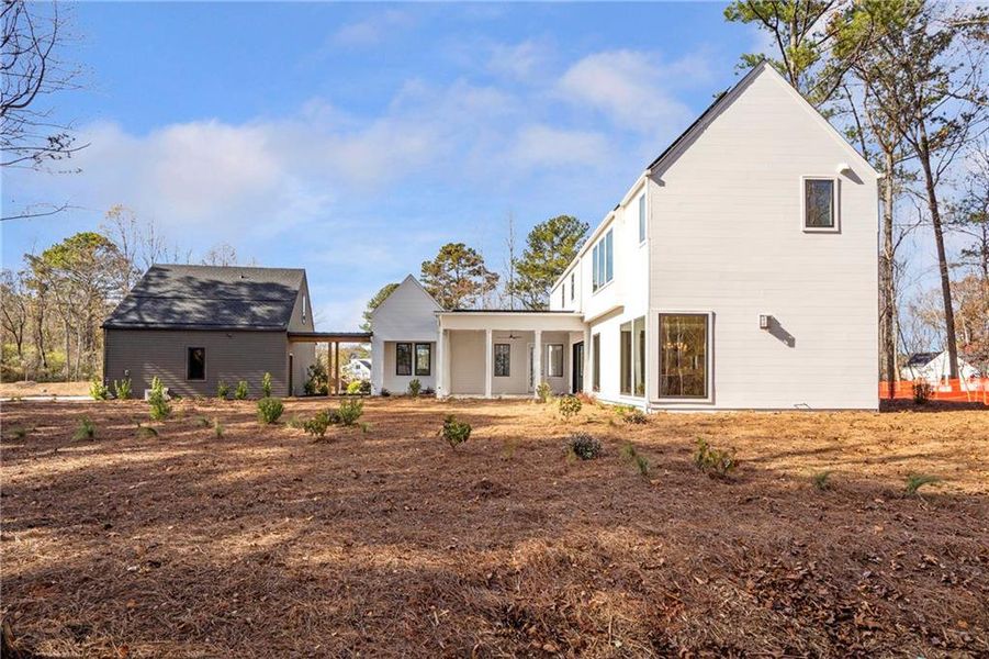 Exterior details and patio area of a home in Aster, Roswell (Image 29).
