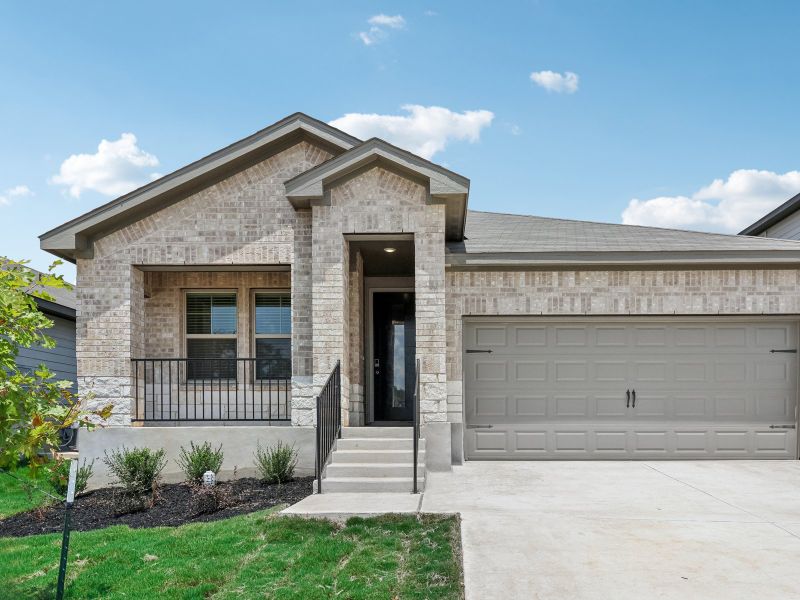 Front exterior of the Allen floorplan at a Meritage Homes community. Front exterior of the Allen floorplan at a Meritage Homes community.