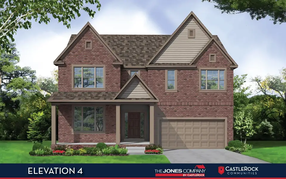 Front exterior of a new home in The Retreat at Norman Farm, Hendersonville, TN, highlighting curb appeal (Image 1).