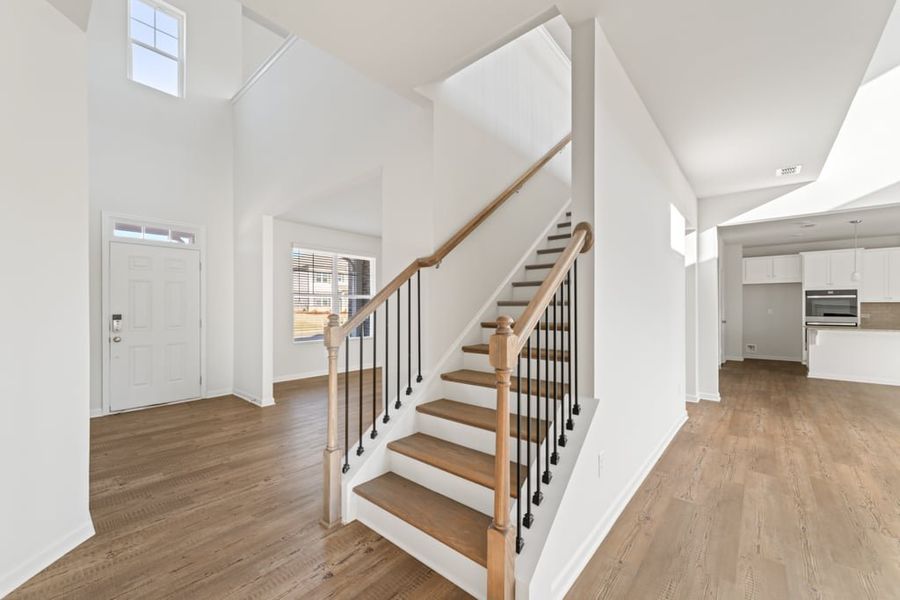 A staircase in a house.
