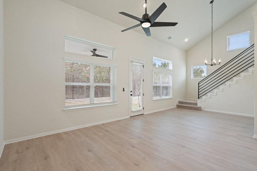 Spacious, unfurnished interior of a new home in Foxfield, Austin (Image 18). Spacious, unfurnished interior of a new home in Foxfield, Austin (Image 18).