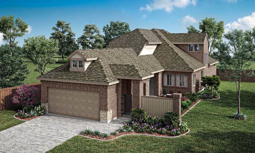 Representative exterior photo of a completed home built from the Trentino by Pacesetter Homes in Elevon, Lavon, TX (Image 2).