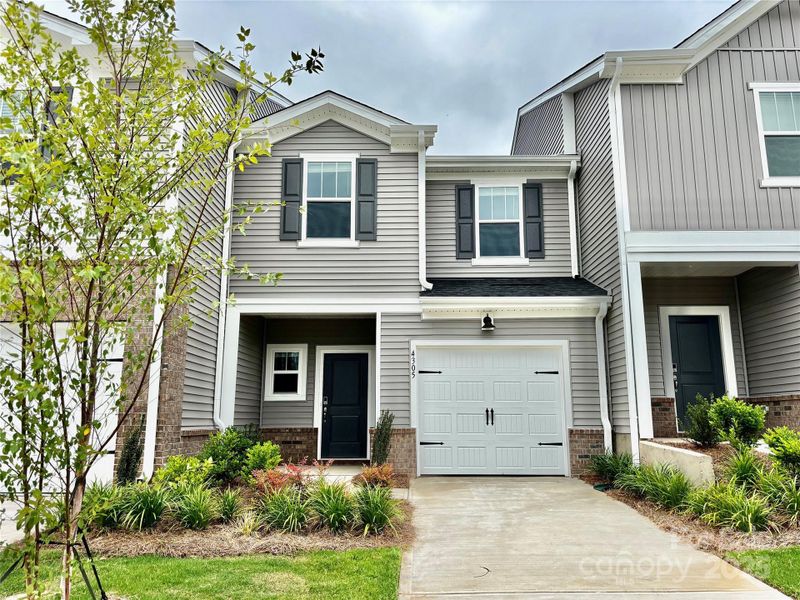 Front exterior of a new home in Galloway Ridge, Charlotte, NC, highlighting curb appeal (Image 1).