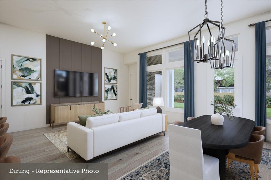 Furnished interior view inside a new home in ARTAVIA 50' Homesites, Conroe (Image 9).