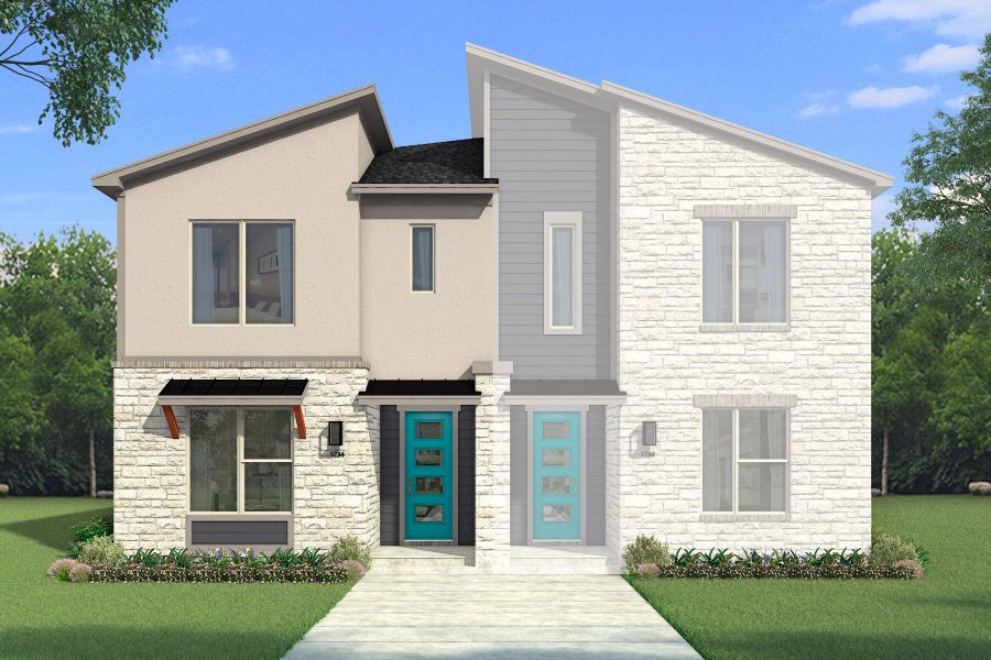 Representative exterior photo of a completed home built from the Carlisle by Mattamy Homes in Collin Creek, Plano, TX (Image 1).