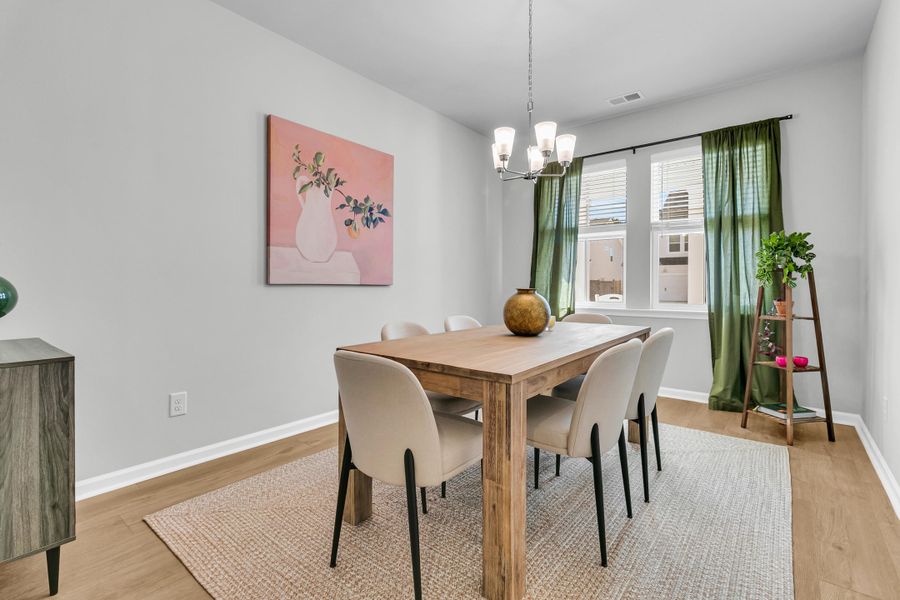 Furnished interior view inside a new home in Sweetgrass at Summers Corner: Arbor Collection, Summerville (Image 8). Furnished interior view inside a new home in Sweetgrass at Summers Corner: Arbor Collection, Summerville (Image 8).
