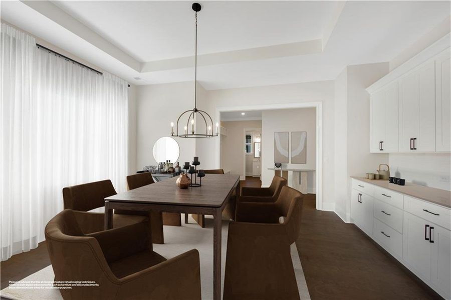 Furnished interior view inside a new home in The Retreat at Caney Creek, Alpharetta (Image 11).